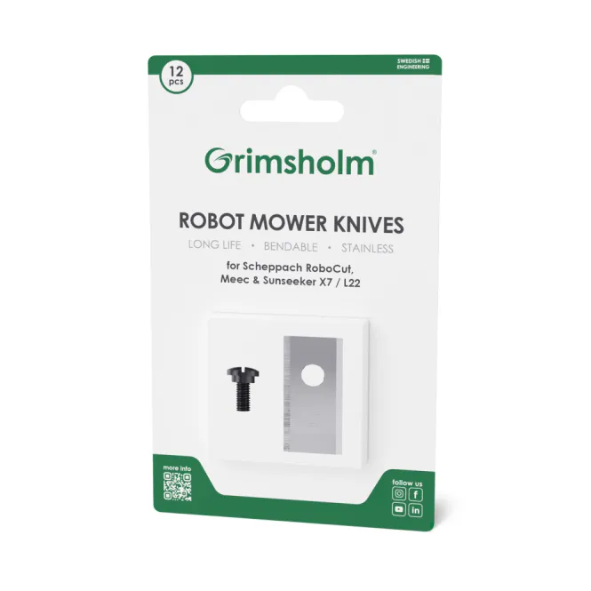 Hovedbilde Grimsholm kniver til Scheppach RoboCut Sunseeker X7 L22 og Meec 12 stk